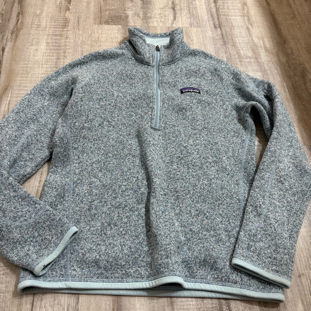 Patagonia Women's Light Blue Better Sweater Zip Up Size Small